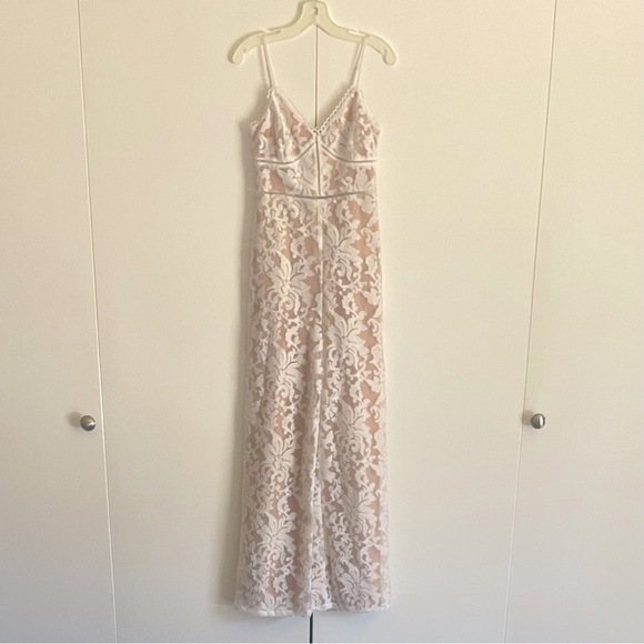 Lulu’s Angelic Intentions White Lace Wide-Leg Jumpsuit - Picture 1 of 7